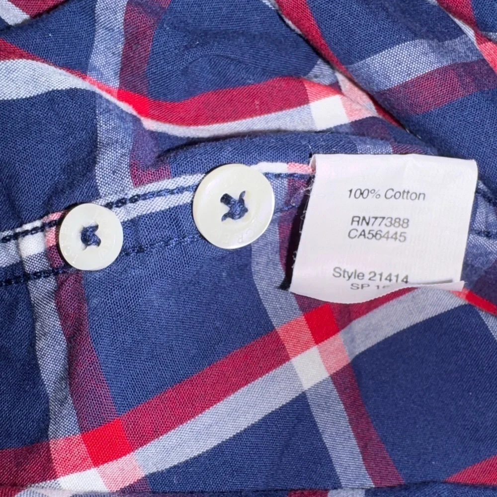 J Crew Shirt Mens Slim Blue Red Plaid Button Down Long Sleeve. Medium  VGUC